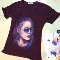 Thời trang công sở - Chỉ 150 ngàn đồng cho bức tranh chân dung trên áo