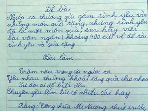 Giáo dục - du học - Bài văn "Yêu phải chọn đẹp trai, nhà giàu"