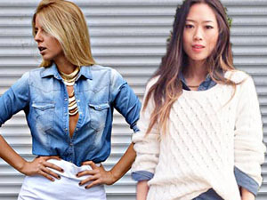 Bí quyết mặc đẹp - Cùng sơ mi denim duyên dáng bước vào thu
