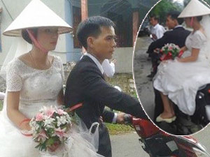 Xu hướng thời trang - Hình ảnh cô dâu đi dép tổ ong ngày cưới gây sốt