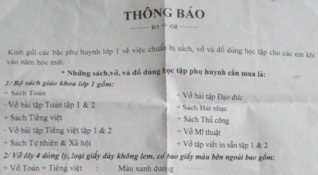 Lạm thu trường học: Hoa mắt những khoản đóng góp đầu năm (Kỳ 1) - 2