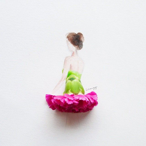 Váy, áo làm từ hoa tươi gây mê hoặc lòng người - 10