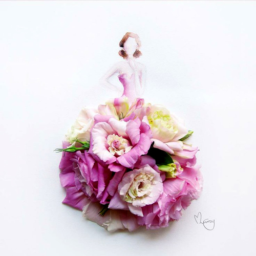 Váy, áo làm từ hoa tươi gây mê hoặc lòng người - 13