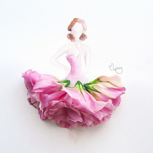 Váy, áo làm từ hoa tươi gây mê hoặc lòng người - 14