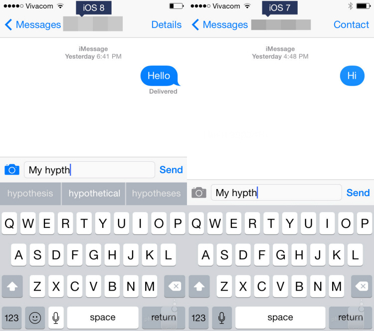 iOS 8 có thêm tính năng gợi ý khi soạn tin nhắn, gõ văn bản.
