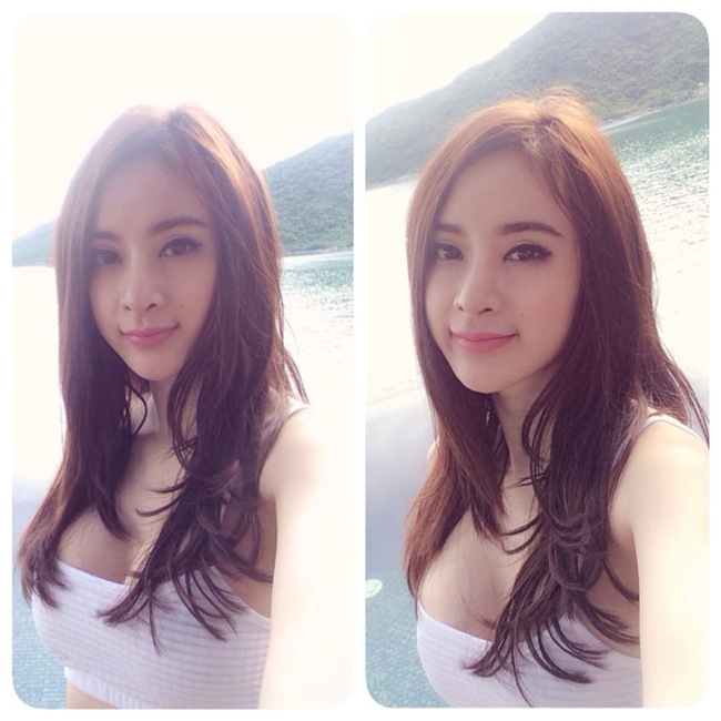 Phương Trinh khoe đường cong ngọt ngào bên bể bơi - 7