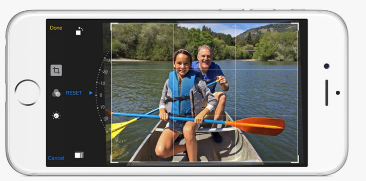 Với iOS8, bạn đã có trong tay nhiều công cụ chỉnh sửa ảnh hơn, trong đó có tính năng chỉnh lại khung và góc ảnh.
