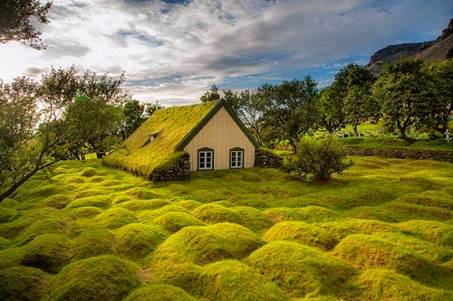 Nhà thờ mái cỏ đẹp như trong cổ tích ở Iceland - 1