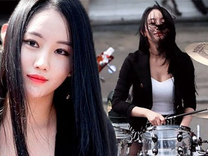 Bạn trẻ - Cuộc sống - Thiếu nữ chơi trống "hớp hồn" dân mạng