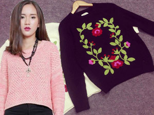 Thời trang công sở - Áo len đẹp rút hầu bao của cô gái Hà Thành