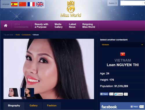Nguyễn Thị Loan chưa được cấp phép dự thi Miss World - 1