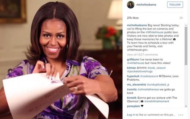 Bà Michelle Obama xé toạc lệnh cấm chụp ảnh ở Nhà Trắng - 1