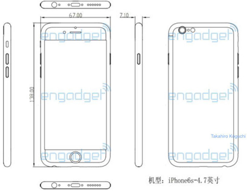 iPhone 6S lộ bản thiết kế chi tiết, dày hơn iPhone 6 - 1