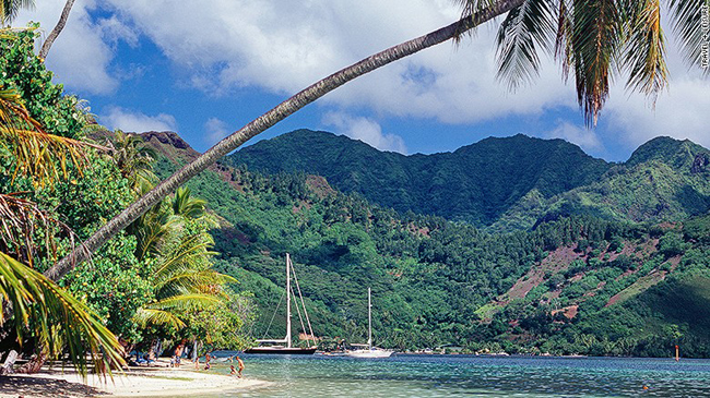 

Đảo Moorea, đảo ở Polynésie thuộc Pháp. Hòn đảo hình trái tim này có thể thuyết phục ngay cả những du khách khó tính nhất hài lòng khi đặt chân đến. Nơi đây được ví như thiên đường trên trái đất, có các đầm phá và núi rừng nhiệt đới bao phủ. Những bãi biển với hàng dừa rải rác cùng hình ảnh những ngôi nhà gỗ lợp tranh làm đắm lòng du khách.


