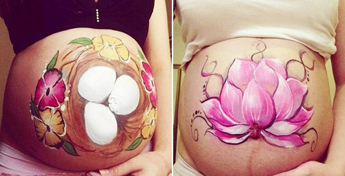 Ngắm bộ ảnh vẽ bụng bầu cực lãng mạn bên bờ biển - 2