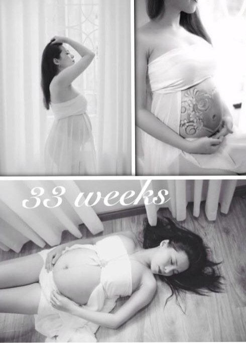 Ngắm bộ ảnh vẽ bụng bầu cực lãng mạn bên bờ biển - 11