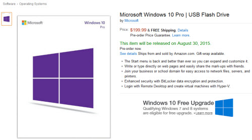 Windows 10 được niêm yết giá, "đóng gói" trong USB - 1