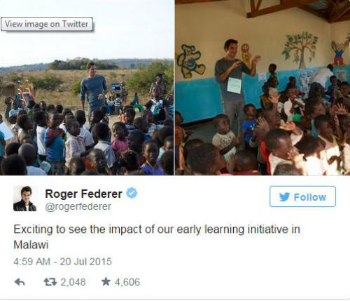 Tin HOT 20/7: Federer tạo thiện cảm với trẻ em Malawi - 1