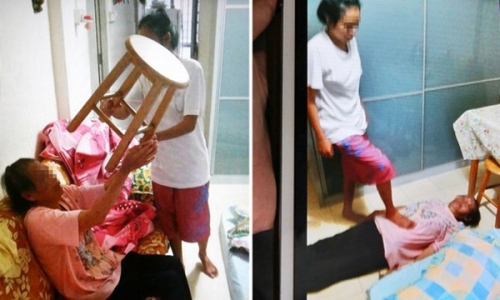 Phẫn nộ con gái ngược đãi mẹ già chấn động Singapore - 1