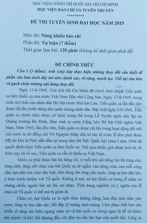 Nhà báo “khóc thét” vì đề thi vào HV Báo chí-Tuyên truyền - 6