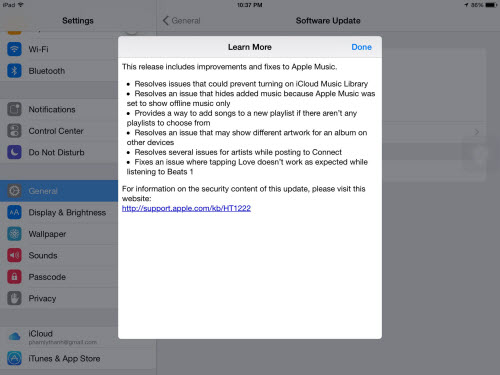 iOS 8.4.1 chính thức ra lò, tập trung sửa lỗi Apple Music - 1