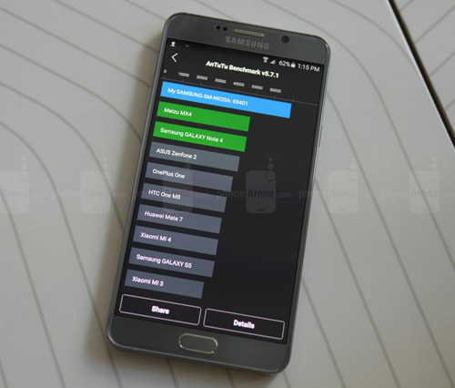 Lộ kết quả kiểm tra hiệu suất Galaxy Note 5 - 1