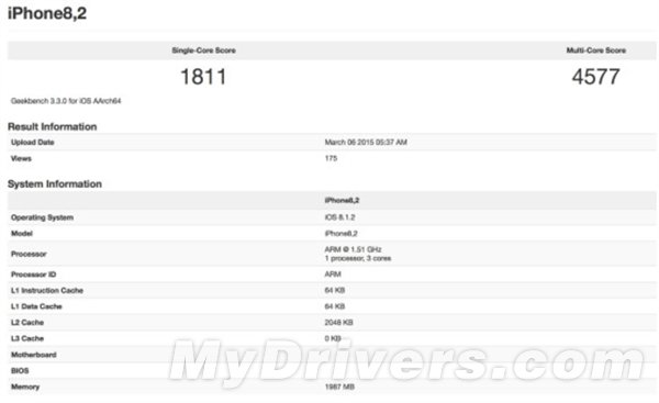 iPhone 6S dùng chip A9 ba nhân, RAM 2GB - 2