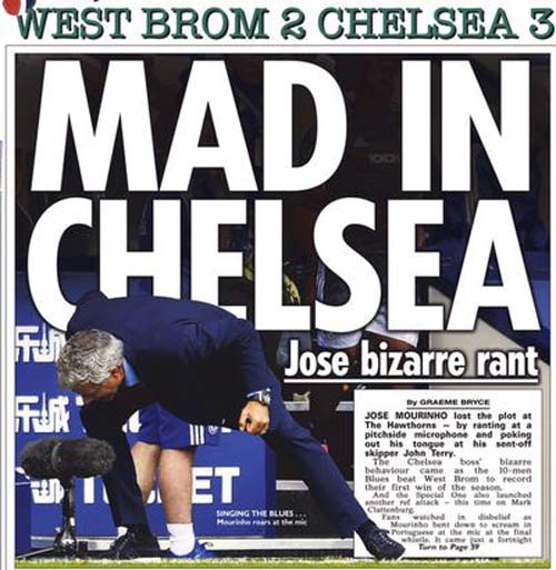 Báo chí Anh nóng mặt vì hành vi "điên rồ" của Mourinho - 1