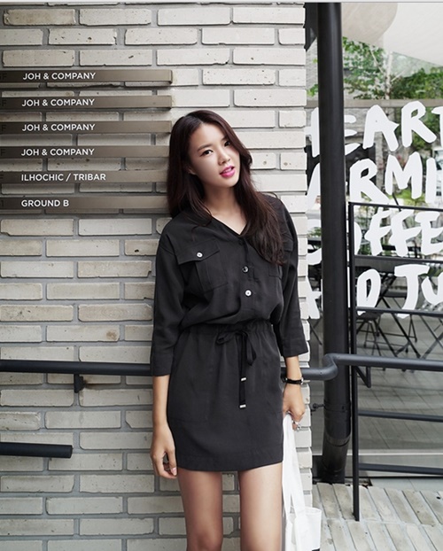 Váy đầm nữ Bigsize Đầm sơ mi dáng xoè tay ngắn cổ chữ v đen mùa hè Phong  cách Hàn Quốc Thời Trang đẹp - Tìm Voucher