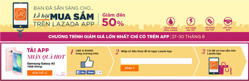 Cực hot: Lazada miễn phí giao hàng và tặng voucher mua sắm trong ngày 28/8 - 2