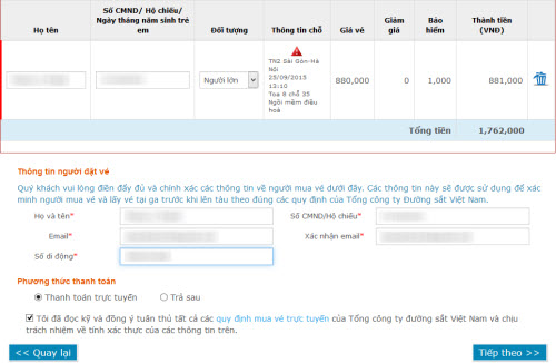 Hướng dẫn mua vé tàu trực tuyến nhanh chóng - 4