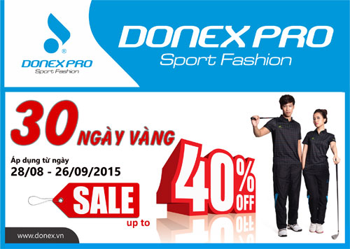 30 ngày vàng giá sốc, Donex sport giảm giá tới 40% - 1