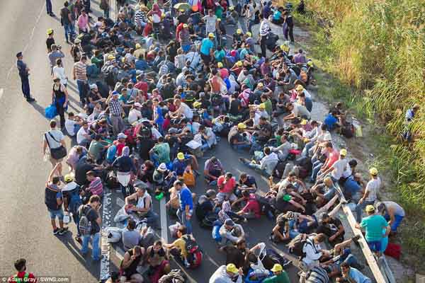 Di dân đi bộ xuyên đêm tối hướng tới "miền đất hứa" châu Âu - 15