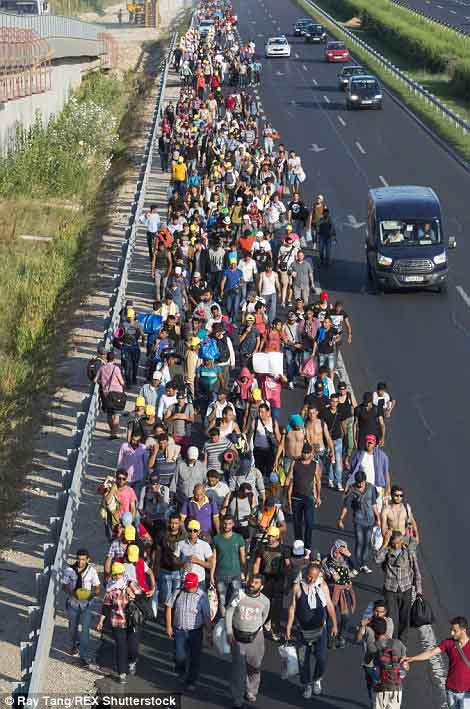 Di dân đi bộ xuyên đêm tối hướng tới "miền đất hứa" châu Âu - 13