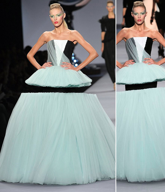Chiếc váy này sẽ khiến bạn dễ nhầm rằng người mẫu đã bị...cắt đôi.