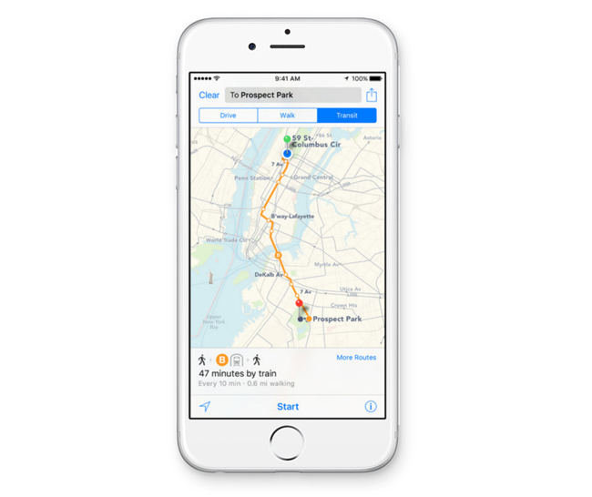 Ứng dụng bản đồ Maps mới sẽ bổ sung thêm nhiều vị trí cửa hàng Apple Pay và hướng dẫn chi tiết giao thông công cộng với các loại phương tiện như xe buýt, tàu ngầm, phà, xe lửa,...tại nhiều thành phố lớn. Cũng theo số liệu được Apple công bố, Maps có khoảng 5 tỷ lượt truy vấn mỗi tuần.