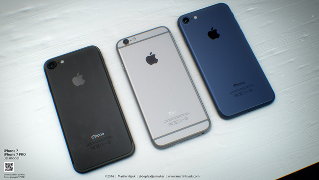 iPhone 7 sẽ có thêm màu xanh dương với tên gọi "Deep Blue", và màu đen