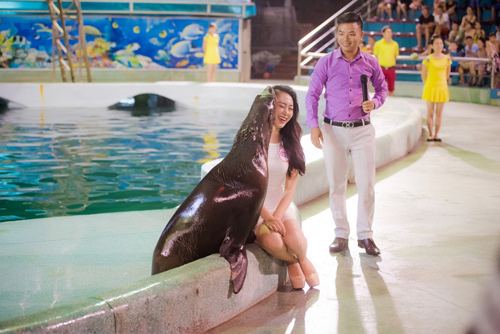 Thí sinh Hoa hậu VN khoe eo thon bên biển Hạ Long - 11