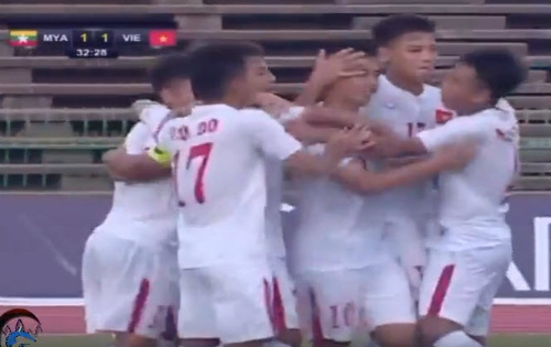 Video U16 Việt Nam vs U16 Myanmar