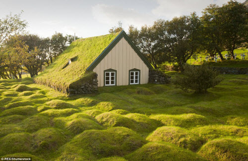 Những ngôi nhà mái cỏ đẹp như tranh vẽ ở Iceland - 1