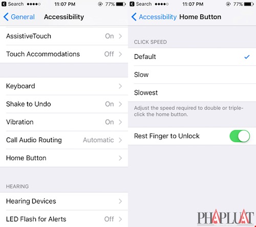 Cách mở khóa iPhone mà không cần nhấn nút Home 2 lần - 1