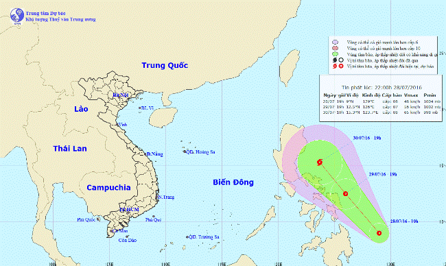 Xuất hiện vùng áp thấp mới đang mạnh lên thành bão số 2 - 1