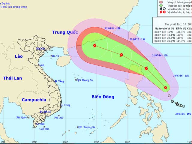 Áp thấp nhiệt đới sức gió cấp 15 hướng vào Biển Đông - 1