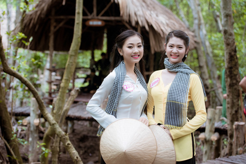 Thí sinh Hoa hậu Việt Nam đẹp hút hồn với áo bà ba - 3