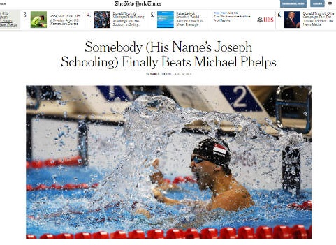 Olympic: Lật đổ Phelps, báo chí đưa Schooling lên đỉnh - 2