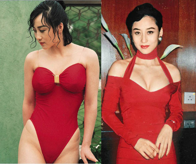 Những hình ảnh thời trẻ của Lợi Trí, vợ Lý Liên Kiệt trong trang phục bikini càng khiến nhiều người "toát mồ hôi". Cô không những mặc chiếc áo tắm hở hông táo bạo mà còn lộ phần ngực không mặc đồ lót.&nbsp;