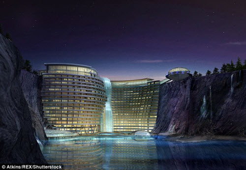 Bên trong khách sạn siêu sang dưới mỏ đá hoang ở TQ - 7