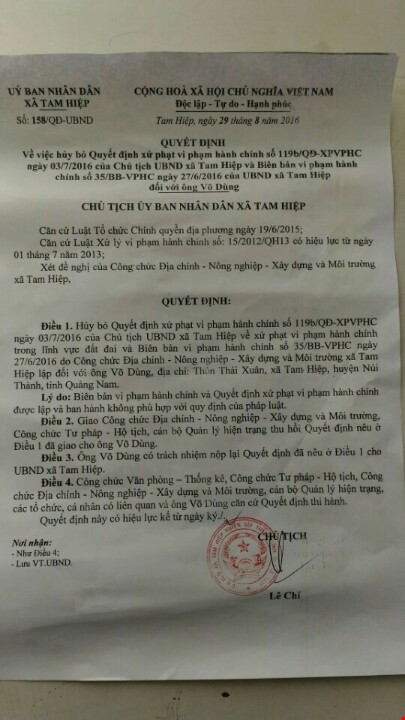 Hủy quyết định xử phạt vụ xây chuồng vịt ở Quảng Nam - 2