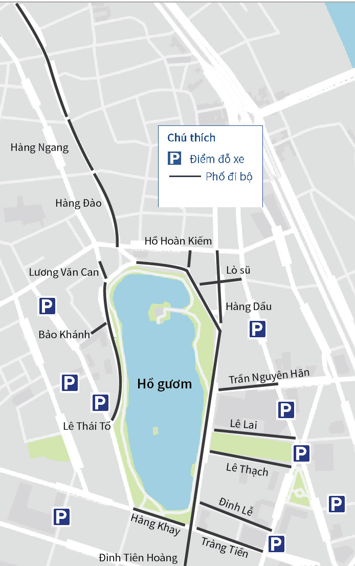 [Đồ họa] Xe lưu thông thế nào quanh 16 phố đi bộ Hồ Gươm? - 1