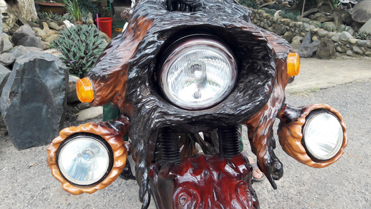 Độc đáo: Chiếc mô tô bằng gỗ độc nhất vô nhị ở Lâm Đồng - 7